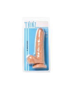 Curve Toys Thinz 8" Uncut Dildo w/Balls - Light